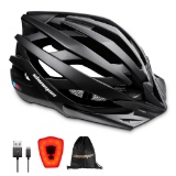 Shinmax Bike Helmet, CE Certificates Bike Helmet for Men Women with USB LED Light Bicycle - $33 MSRP