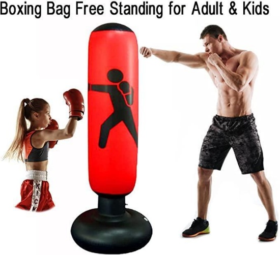 160 cm Punch Bag Freestanding Adult Children, Macllar Heavy Duty Target Stand Punch Bags - $28 MSRP