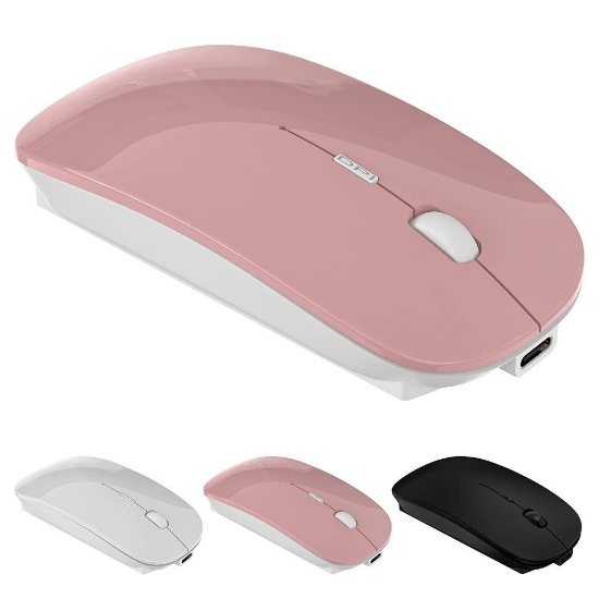 Tsmine Bluetooth Mouse Rechargeable Wireless Mouse 5 Buttons, Rose Gold - $15.10 MSRP