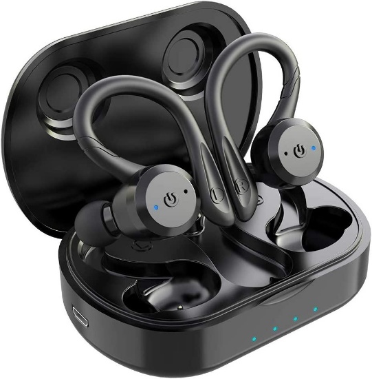 APEKX Sport Ergonomic Design Headphones True Wireless Bluetooth 5.1 Sports Earphones, Black $25 MSRP