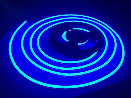 YXH12V 5m Silicone LED Neon Light Tube, Waterproof for Indoor and Outdoor Decoration, Blue $31 MSRP