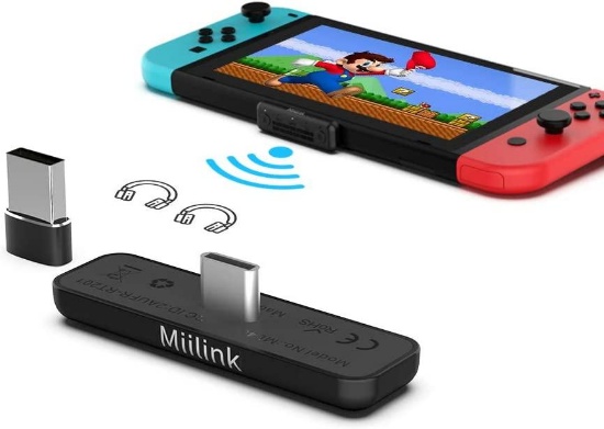 1Mii MiiLink ML400 Bluetooth 5.0 Adapter for Nintendo Switch PC Audio Transmitter, Black $16.39 MSRP
