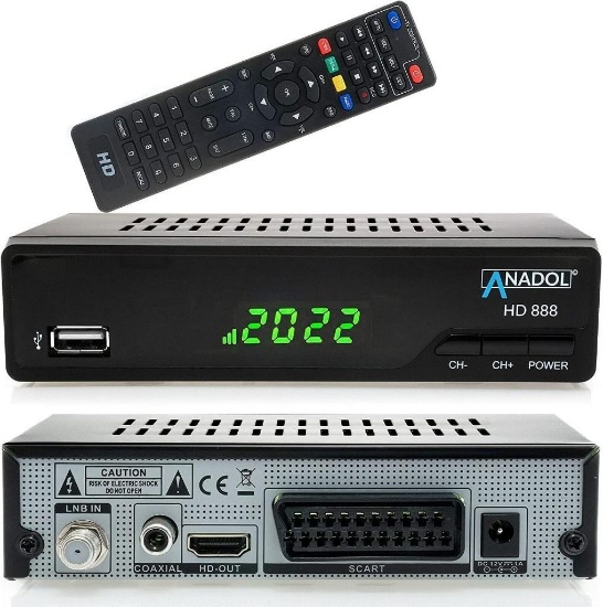 Anadol HD 888 Satellite Receiver with PVR Recording Function , Timeshift - $36.90 MSRP