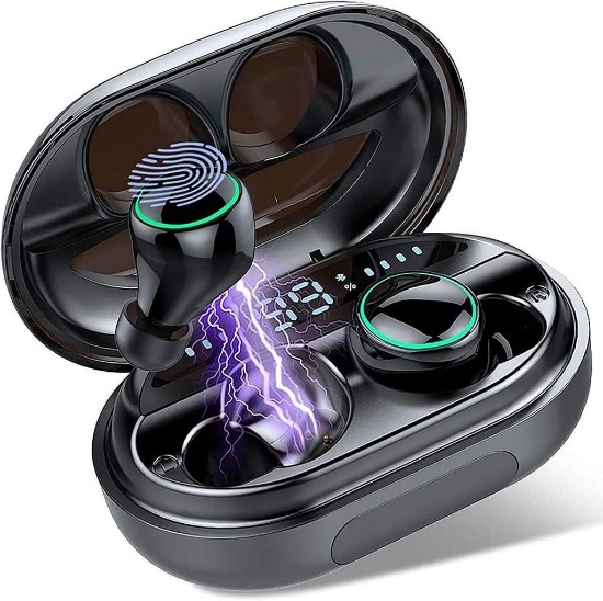Donerton Bluetooth in-ear Headphones, Wireless Bluetooth 5.0 Headset with 3500 mAh - $24.00 MSRP