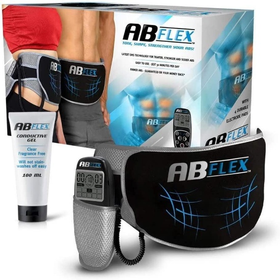 ABFLEX Ab Toning Belt for Developed Stomach Muscles, Remote for Quick and Easy Adjustments-$29 MSRP