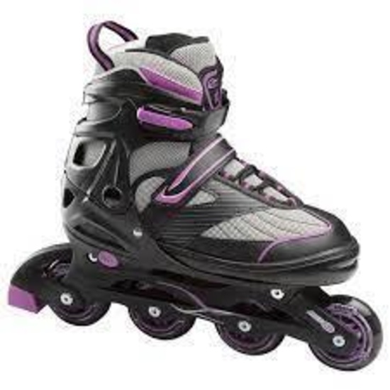 Chicago Blazer Jr. Girls' Adjustable Inline Skates (Black/Purple)(CRSMA9G-MD) - $49.99 MSRP