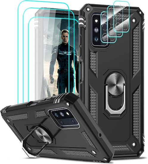 Leyi...Case for Samsung Galaxy F52 5G with [3+3 Pack Tempered Glass and Camera Film] Black $10.00 MS