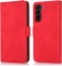 Mikulle Case for Samsung Galaxy S21 FE Leather Mobile Phone Case with Card Slots Stand, Red $18 MSRP