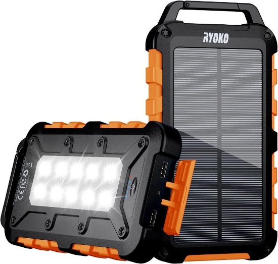 Yingmo Solar Power Bank 20000 mAh, PD 15 W Fast Charger USB C Portable Solar Charger - $25.00 MSRP