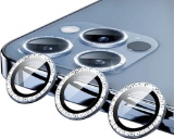 Qichenlu Pack of 4 Bling Rhinestone (Blue) Camera Lens Protection Glass Large Glitter Stone-$13 MSRP