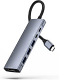GKEAPZA Hub USB C HDMI 4K @ 60Hz, Adapter 9 in 1 100W PD, 3 USB 3.0, Card Reader SD/TF $34 MSRP