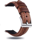 Berfine 20mm Quick Release Retro Leather Watch Band, Vintage Pull-up Leather Watch Strap $17 MSRP
