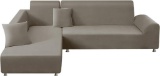 Taococo Sofa Throws Sofa Cover Elastic Stretch for L-Shape (Khaki, 3 Seater + 3 Seater)- $48.00 MSRP