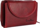 Chunkyrayan Genuine Leather Women's Purse, High-Quality, Vintage RFID Protection, Red - $29.00 MSRP