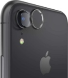 qichenlu 3x camera glass foil + 2x camera aluminum protective ring (black) for iPhone XR, $8 MSRP