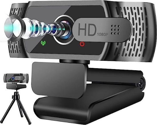 Neefeaer Full HD1080P Webcam with Microphone, Automatic Light Correction, USB PC Webcam - $19.3 MSRP