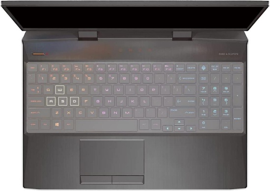 MiNGFi Silicone Keyboard Protective Cover for HP Omen 15.6 Inch - Transparent