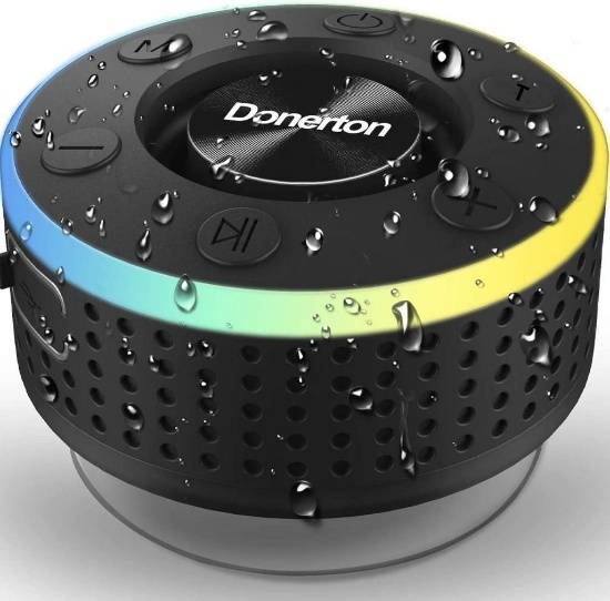 Donerton Bluetooth Speaker, IP7 Waterproof Portable Shower Speaker