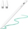 Mixoo Touch Screen Stylus Pen for iPad Rechargeable with Two 1.2 mm Tips (White)