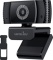 WANSVIEW Webcam with microphone, 1080p autofocus webcam for PC and laptop with cover, USB