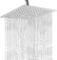 Topmail 10 Inch Square Rainfall Shower Head High Pressure Overhead Shower Nozzle