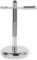 QShave Deluxe Chrome Razor and Brush Stand Holder, 2 Prongs