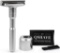 QShave Quality Adjustable Double Edge Classic Safety Razor with Stand, 1 and Stand