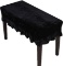 Monkeysell Piano Stool Chair Bench Pleuche Decorated with Macrame Fringe 75 35 cm for Piano