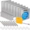 Jayzuum Set of 8 Aluminium Dibond and Acrylic Glass Hanging Brackets, Mounting Set