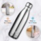 Hianjoo Stainless Steel Water Bottle 1000 ml Vacuum Insulated Water Bottle Leakproof, Silver