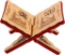 PRETYZOOM Wooden Book Holder Folding Kuran Bible Holy Book Stand Cookbook Holder Music Stand