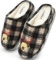 KuaiLu Slippers Women Cute Christmas Reindeer Winter Slippers Fluffy Plush Warm Padded