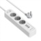 JSVER power strip 3 compartments with 3 USB charging ports, multiple socket wall mounting