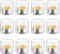 Romadedi Tea Light Candle Holders Glass Clear Set of 24, 4.6 x 4 cm