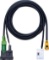 Keple USB AUX Car Switch + USB 4 pin Connecting Wire + AUX 12 pin Harness Cable
