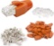 VCE (Gen 1 10 Pack CAT7 RJ45 Connector Shielded with Boots CAT6A RJ45 Plug Modular Orange