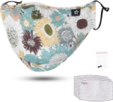 Spring Seaon unisex washable cotton mask reusable facial mask adjustable windproof fabric