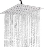 Topmail 10 Inch Square Rainfall Shower Head High Pressure Overhead Shower Nozzle