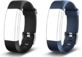 Endubro Replacement Strap for Fitness Tracker ID115 HR Plus (Black + Blue)