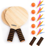 Overmont Beachball badminton racket cricket ball set