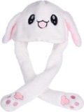 Guangmaoxin Hat with Ears Hat with Movable Ears Rabbit Ears Plush Hat Bobble Ear Hats Fun