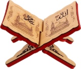 PRETYZOOM Wooden Book Holder Folding Kuran Bible Holy Book Stand Cookbook Holder Music Stand