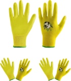 Kids Gardening Gloves 3 Pairs Candy Colors Kids Gardening Gloves with Rubberized Palm