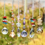 Crystal Sun Catchers for Window, Decorative Glass Pendants for Lamps, Home, Garden, Decor