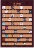 LUPATDY 100 Bucket Scratch Off Poster - Scratch Card, Suitable Couple's Wish List, Gift