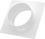H&C VENT ?AFS100 Wall Flange 100 mm Pipe Connector for Ventilation Ducts, PVC, Diameter 100