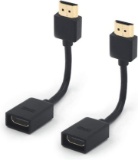 VCE 2 x High Speed HDMI Extension Cable 4K HDMI Extension TV Stick Adapter Cable 14cm 2 Pack