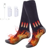 Guangmaoxin Heated Socks for Women, Electric Warm Socks, 3.7 V 2200 mAh Heated Socks, Black