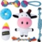 Toozey Puppy Toy Cattle - Pack of 7 Durable Dog Toy for Puppies / Small Dogs - Chew Toy