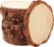 Kurtzy Unfinished Natural Wood Slices (10 Pack) - 4-4.5 inch Diameter and 0.4 inch Thick